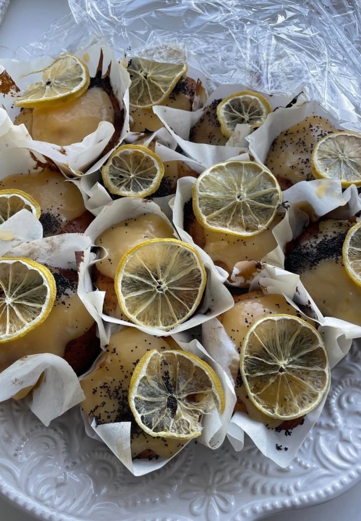 Lemon poppy seed muffins